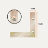 L-Repair Plate - large - brass size L-Repair Plate - Large