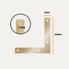L-Repair Plate - small - brass size L-Repair Plate - Small