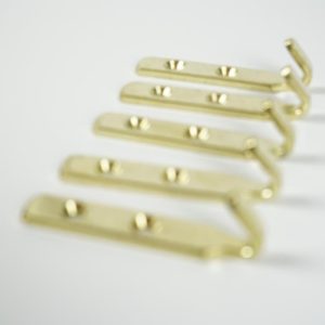Plate Hook - 62 mm - Brass Plated - 10 Pack