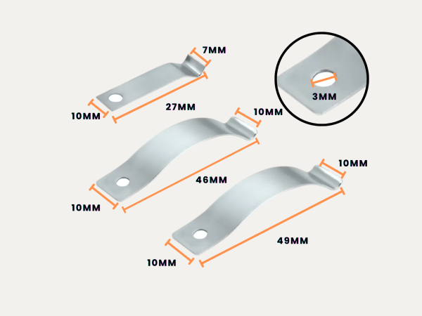 Spring clips sizes (1) Spring Clips - 10 Pack