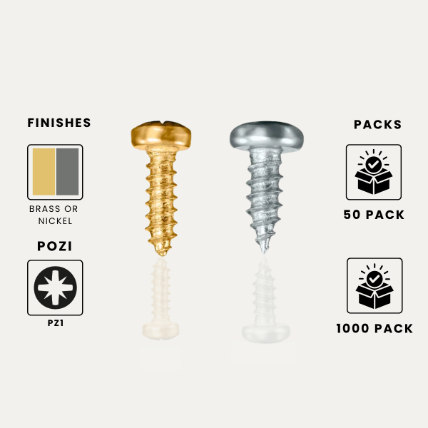 Steel Screws 10mm Pan Head Pozi