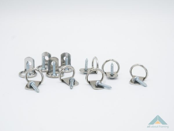 Screws_Drings_pack-1 Standard Nickel D Rings & 10mm Screws - 10 pack