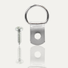 D rings standard and screws main image Standard Nickel D Rings & 10mm Screws - 10 pack