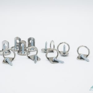 Standard Nickel D Rings & 10mm Screws - 10 pack