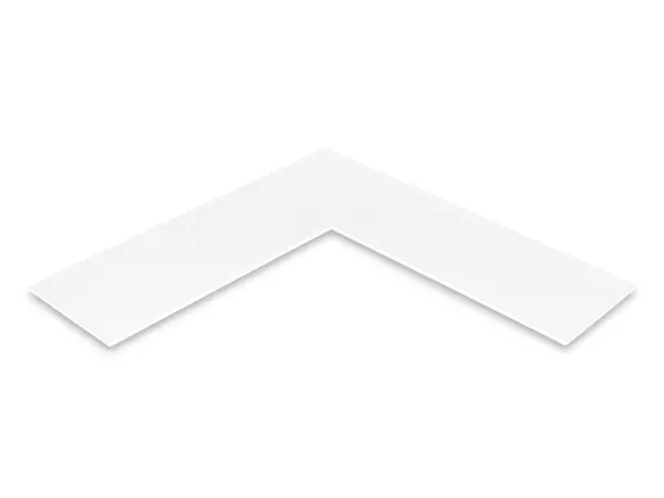 Star white chevron Pre-cut Mounts 500 x 400mm Star White (10pk)