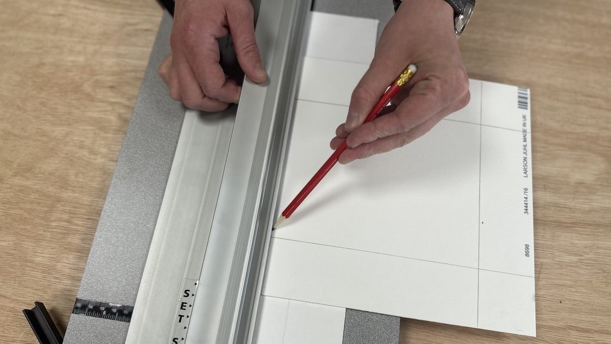 Use the Logan mount cutter to draw your cut lines for the mount