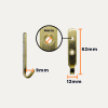 Plate hook 62mm sizes bg Plate Hook - 62 mm - Brass Plated - 10 Pack
