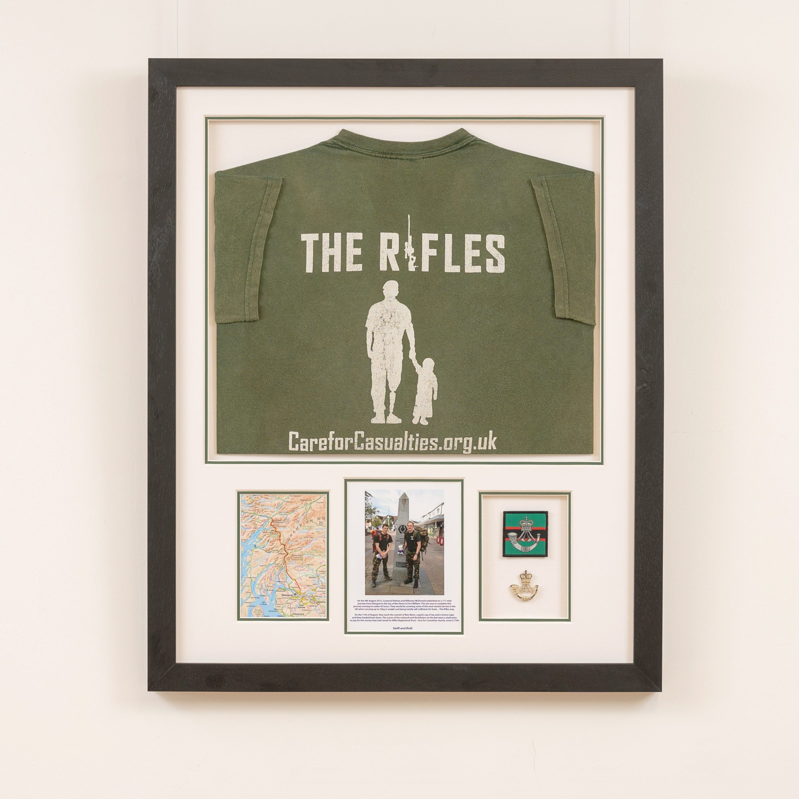 An example of a framed shirt