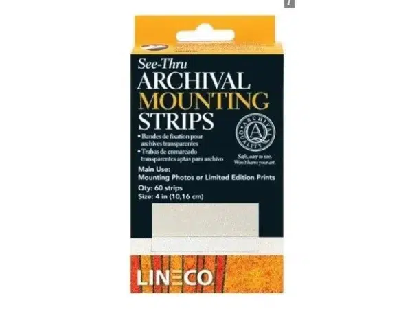 Lineco See Thru Archival Mounting Strips 100mm - 60 Pack