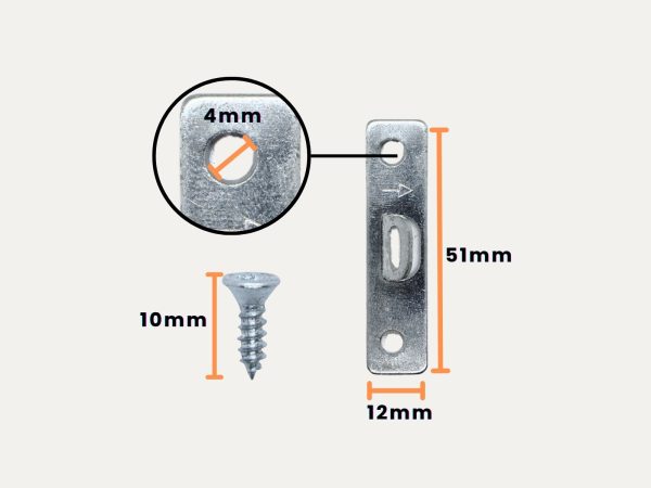Anchor plate 2 hole 10 pack sizes Narrow Frame Fixing Pack (2 hole)