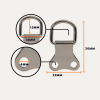 D rings 2 hole standard size D Rings 2 hole packs (Nickel)