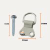 large frame fixing pack D rings 2 hole standard and screw size Large Frame Fixing Pack