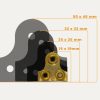 three hole mirror plates all sizes 3 Hole Mirror Plates - 10 pack
