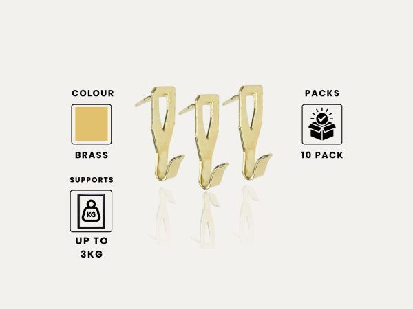 Plasterboard/Drywall Picture Hook - 10 Pack