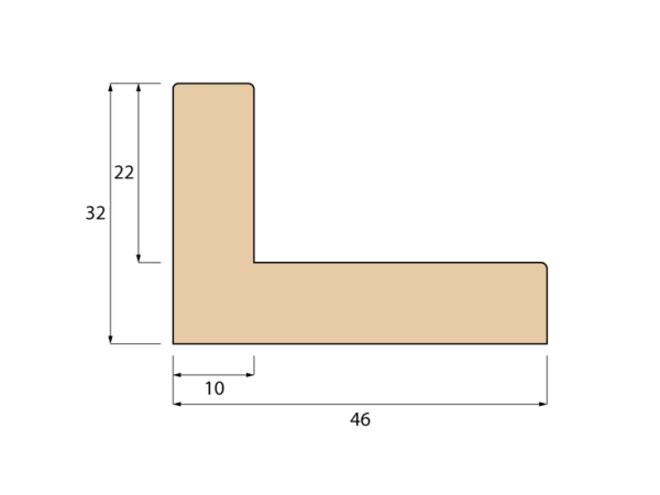 CR3245-profile Black - 10mm - Canvas Box - Stain