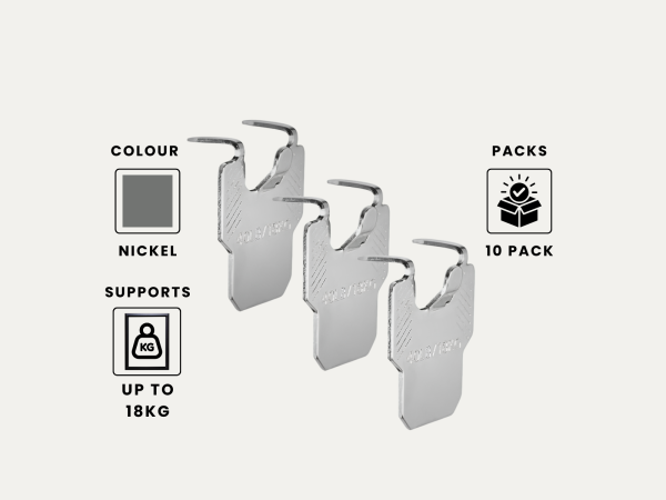 Heavy Duty Plasterboard Picture hook - 10 pack