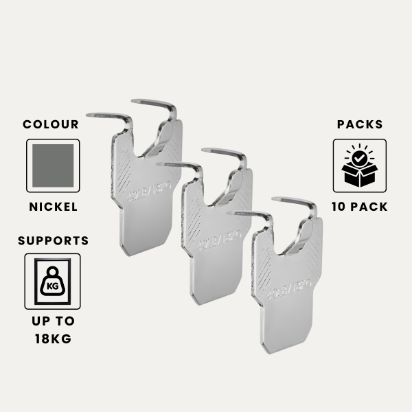 Heavy Duty Plasterboard Picture hook - 10 pack